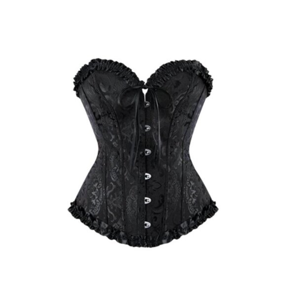 Elegant Black Lace Corset Top Size XXL - Picture 2 of 5